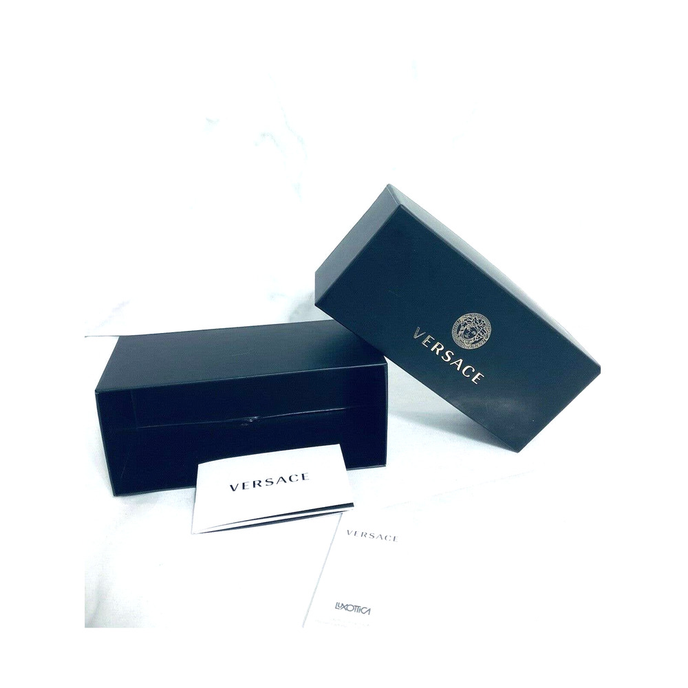 Versace Black Medusa Logo Gold Eyeglasses Sunglasses Box Paper Lux Italy Storage
